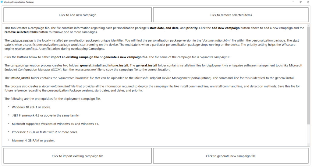 Windows Personalization Packager