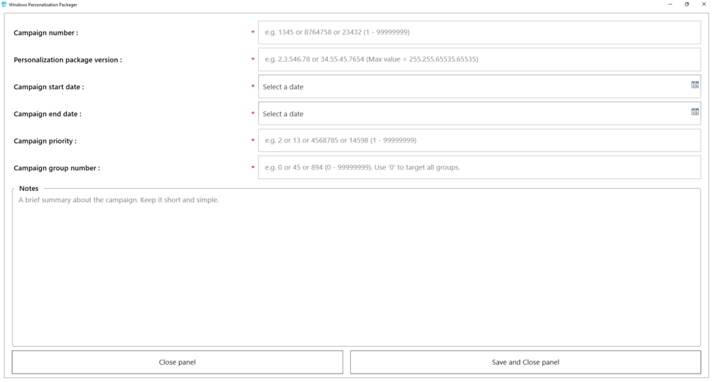 Windows Personalization Packager