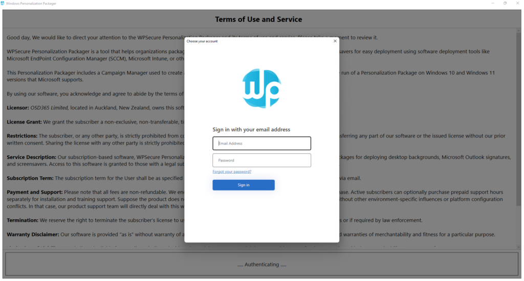 Windows Personalization Packager