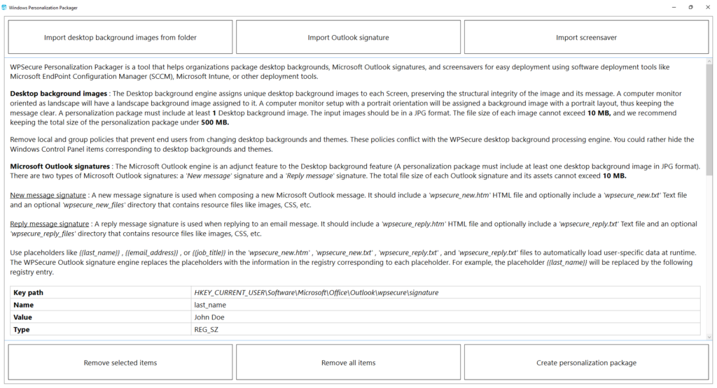 Windows Personalization Packager